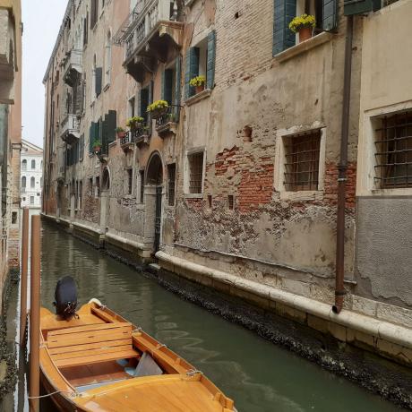 The canal which runs beside the house