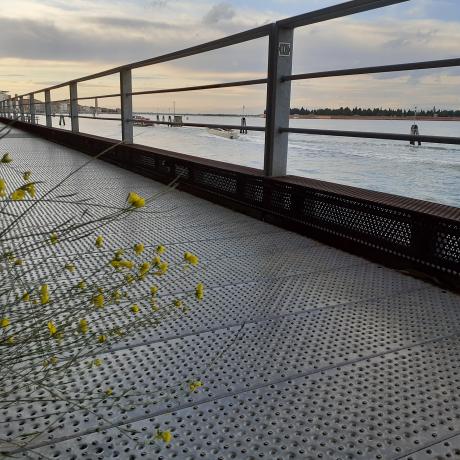 A pedestrian walk at Celestia in Venice, Italy