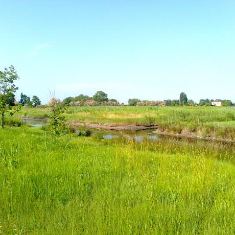 The house with garden we offer for mid-term rentals on Sant'Erasmo island in the Venetian lagoon, by Luxrest Venice