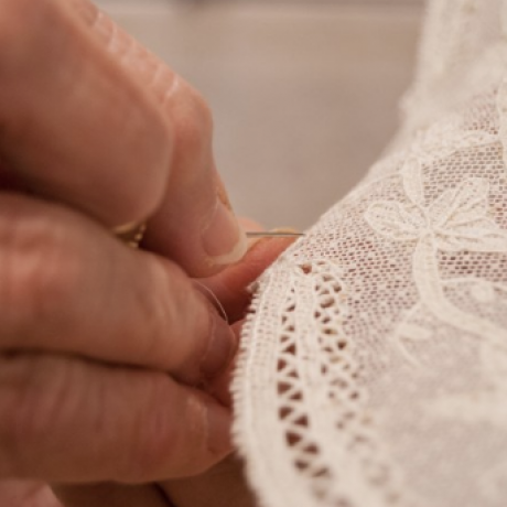 A beautiful detail of Burano lacework